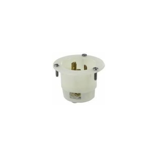 Leviton Industrial Grade Flanged Inlet 20 Amp, 125/250 Volt 3325-GC - main