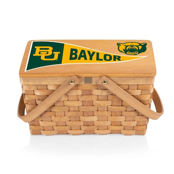 Picnic Time Family Of Brands NCAA Baylor Bears Poppy Personal Picnic Basket 124-00-299-924-0 - main