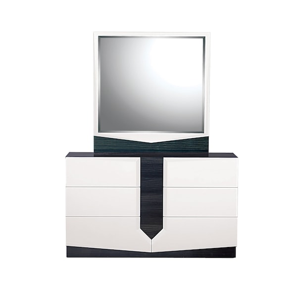 Homeroots White And Grey Dresser With 6 Drawer 384009 - main