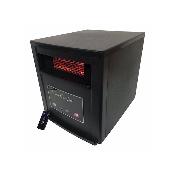 Home Comfort Portable Heater with Remote 1500 sq ft Electric Infrared 5200 BTU Black 90314031117 - main