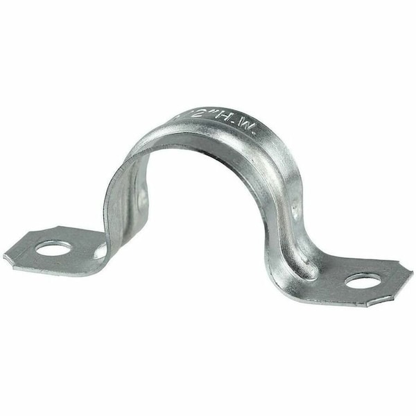 Dottie Two Hole Strap, Conduit; Pipe Use, 2 in, Steel, Zinc Plated HW406 - main