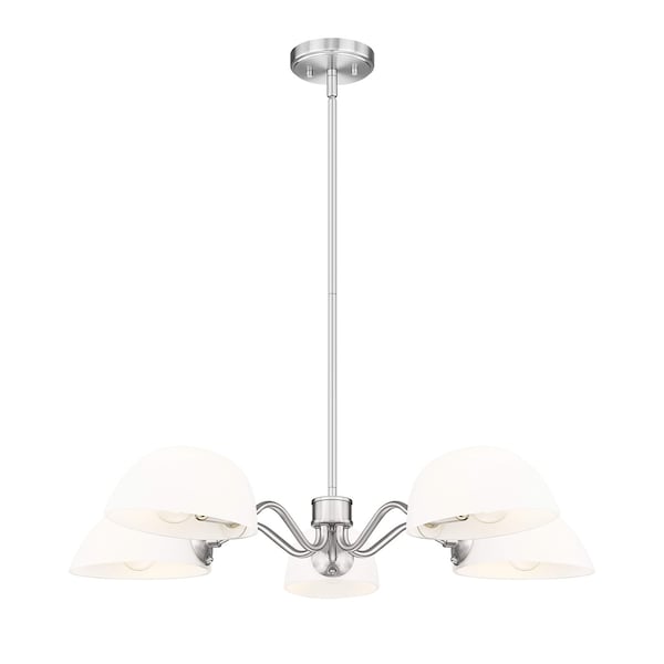 Z-Lite Breton Brushed Nickel 5 Light Chandelier 3048-5BN - main