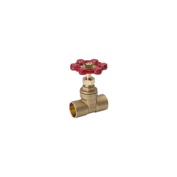 B&K ProLine Series Gate Valve, 1/2 in Connection, Sweat, 200/125 psi Pressure, Brass Body 170-4-12 - main