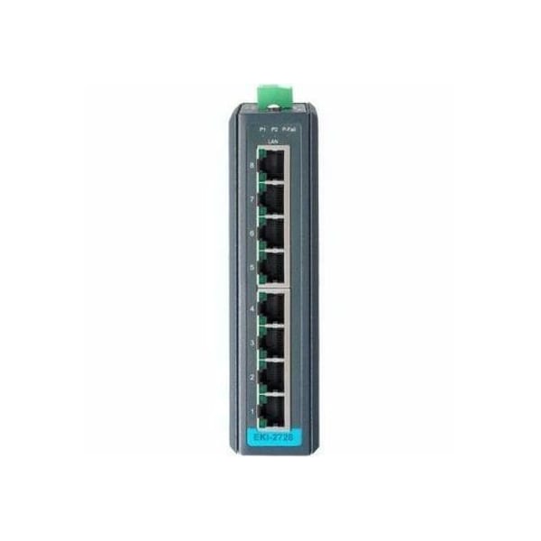 Advantech 8-port Gigabit Unmanaged Industrial Ethernet Switch EKI-2728-D - main
