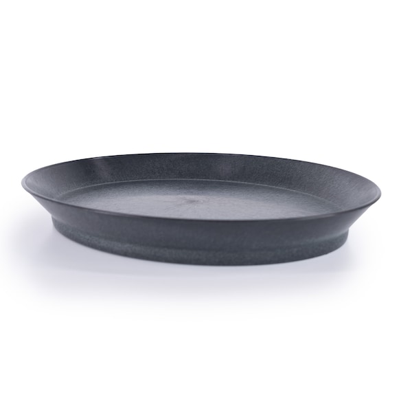 Hs 13in Oval Deli-Server Short Base, Charcoal, 48 each/case HS1058SB-CH - main