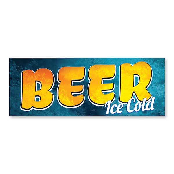 Signmission Beer Ice Cold, 18 Inch, Decal D-48-30349 - main