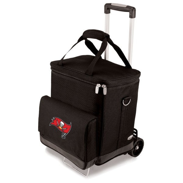 Picnic Time Family Of Brands NFL Tampa Bay Buccaneers - Cellar 6-Bottle Wine Carrier & Cooler Tote with Trolley 660-85-179-304-2 - main