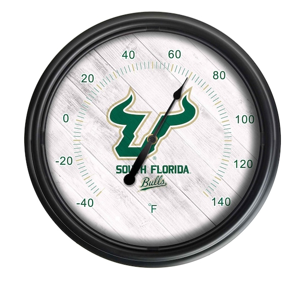 Holland Bar Stool Co University of South Florida Indoor/Outdoor LED Thermometer ODThrm14BK-08SouFla - main