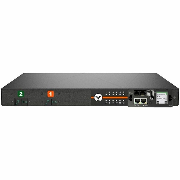 Vertiv RPDU, SWITCHED OUTLET LEVEL MONITORING EC, 30A, 208V, 4.9KW, HORIZONTAL, (12) CO VP7N31A1 - main