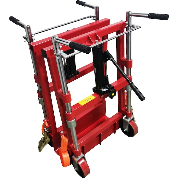 Pake Handling Tools Premium Hydraulic Machinery Mover, 4400 lb. Cap, Steel Wheel With PU Tread, Set of 2 PAKFM07 - main