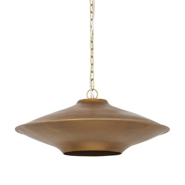 Homeroots Gold Single Metal Dimmable Ceiling Light With Gold Shades 611633 - main