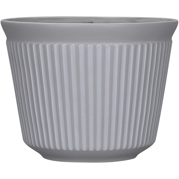 L&G 9.33 in. H X 12 in. W X 12 in. D X 12 in. D Polyresin Finola Planter Cement PVJ5012TCJ - main