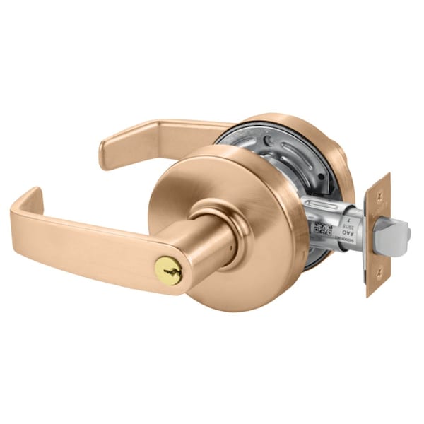 Sargent Grade 2 Entrance/Office Cylindrical Lock, L Lever, Conventional Cylinder, Satin Bronze Finish, Non- 28-7G05 LL 10 - main
