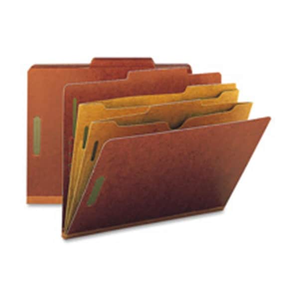 Pen2Paper Folders W-Pocket Dividers- Letter- 2 Partitions- Red PE811639 - main
