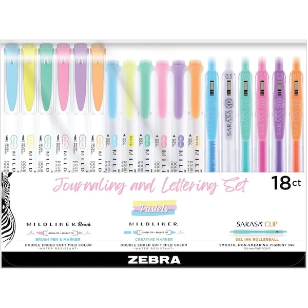 Mildliner Journaling and Lettering Set Pastel Pen 76018 - main