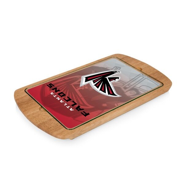 Picnic Time Family Of Brands NFL Atlanta Falcons - Billboard Glass Top Serving Tray 911-01-505-024-2 - main