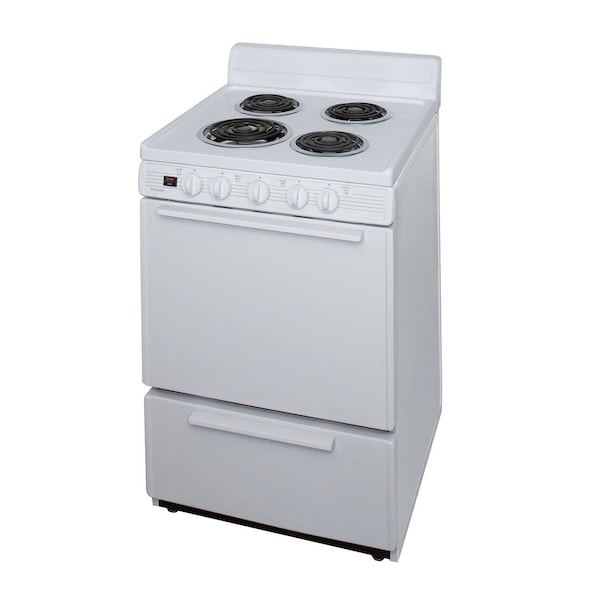 Premier Electric Range, 24 inW x 40 inH x 26 inD, 2.91 cu. ft. Oven, Coil Top Stove, White 805700 - main