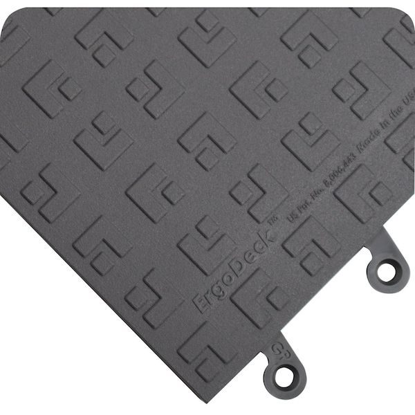 Wearwell Antifatigue Mat, 18 in L x 18 in W, 7/8" Thickness, PVC, Gray 598.78X18X18CH-CS10 - main