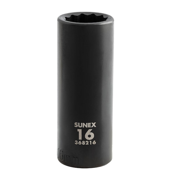 Sunex 3/8 in Drive 16Mm 12-Point Deep Impact Socket 368216 - main