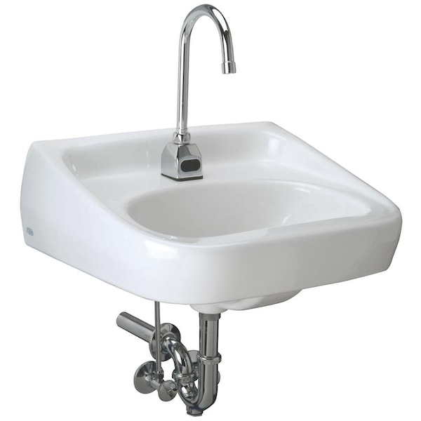 Zurn Snsr Lav Systm - 20X18 Wall Hng, 0.5 GPM Gneck Bttry Fct, Grd Drn, Ptrp w/Clnout Z.L1.S - main