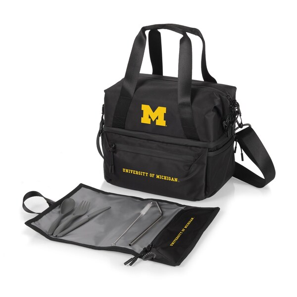 Picnic Time Family Of Brands NCAA Michigan Wolverines Tarana Lunch Bag Cooler with Utensils made from Recycled Material 515-01-179-344-0 - main