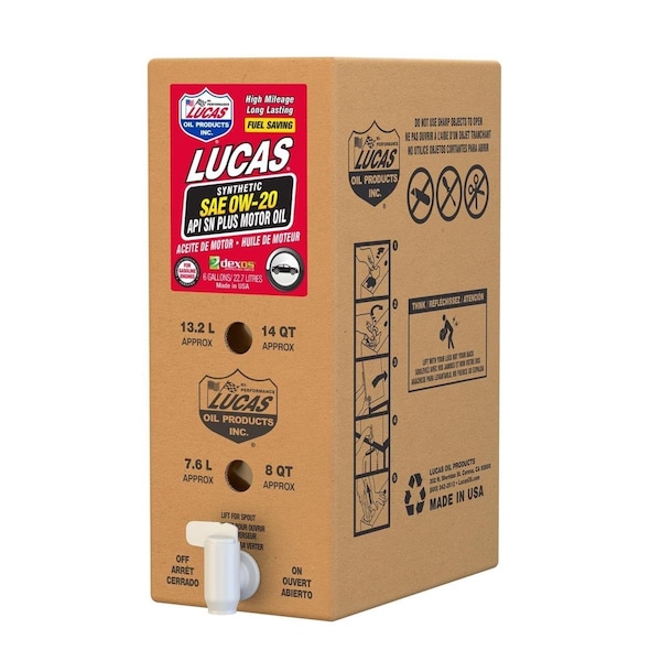 Eat-In 18003 6 gal Synthetic SAE 0W-20 High-Mileage Motor Oil EA3578251 - main