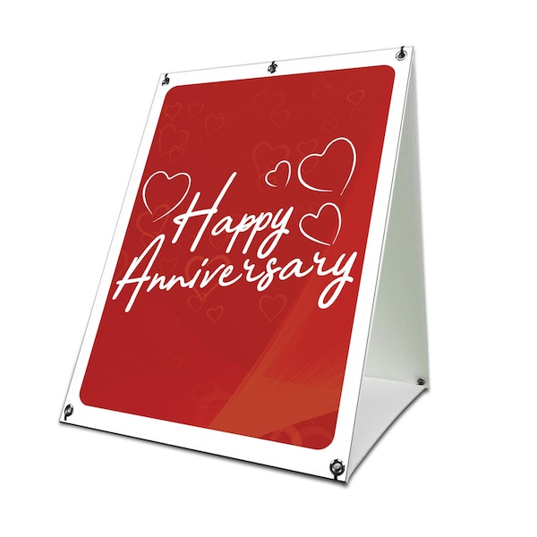 Signmission Happy Anniversary, 36 Inch x 24 Inch A-frame Yard Sign, Coroplast Yard Sign SBC-2436-30389 - main