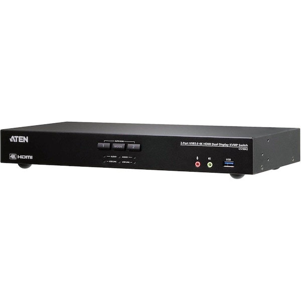 Aten 2-Port USB 3.0 4K HDMI Dual Display KVMP Switch CS1842 - main