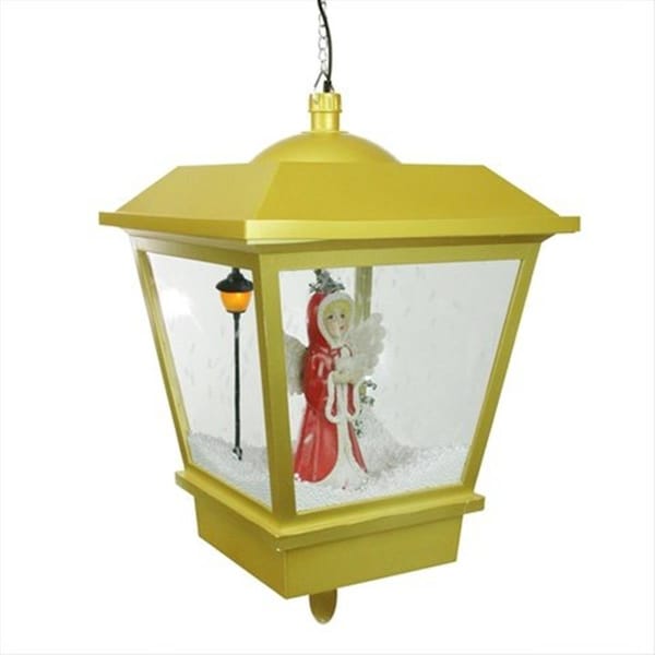Go-Go 17.75 in. Lighted Musical Snowing Angel Hanging Christmas Street Lamp GO72651 - main