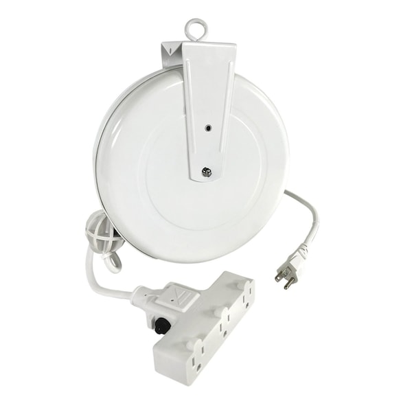 Alert Reel Mfg ProReel Retractable Cord Reel, 10 Amp, 30' 16/3 SJTW, w/Circuit Breaker and Tri Tap Outlets 5000A-31GF-CB - main