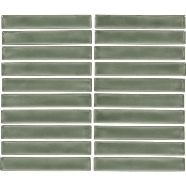 Daltile Artcrafted 1in. x 6in. Glazed Ceramic Mosaic Tile 10.00 SQFT Per Carton, 10PK AC25STJ16MSGL - main