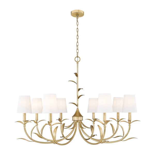 Z-Lite Aslin Gold Leaf 8 Light Chandelier 830-42GLF - main