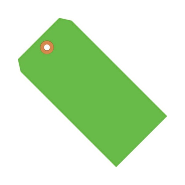 Partners Brand Shipping Tags, 13 Pt., 3 3/4" x 1 7/8", Fluorescent Green, PK1000 G12031B - main