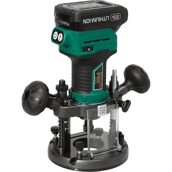 Grizzly Pro 20V 1/4" Plunge Router with Li-Ion Battery (Charger Not Included) T33304X - main