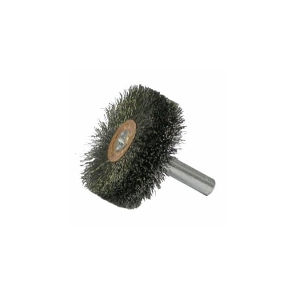 Weiler Stem-Mounted Wide Conflex Brush, 2 1/2 in D x 3/4 in W, .014 in Steel Wire 804-17620 - main