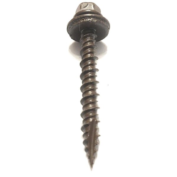 Hillman LB 10 x 1.5 in. Metal to Wood Self-Drilling Roofing Screws, Antique Brown 250505 - main