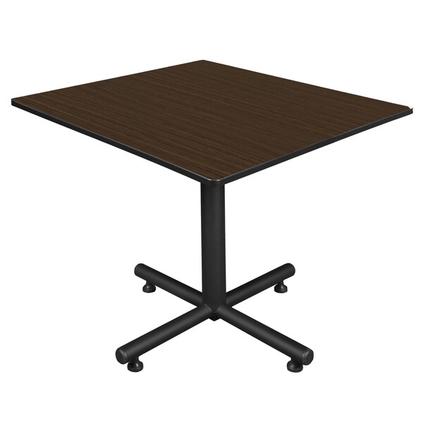 Regency Square Kobe X-Base Breakroom Table, 48 in W, 48 in L, Neo Walnut TKB4848NW - main