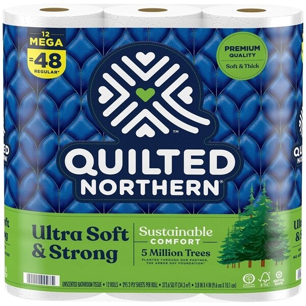 Quilted Northern 94443 Toilet Tissue, 3.8 x 4 in Sheet, 2-Ply, Paper 94568 - main