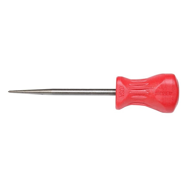 Mayhew Scratch Awl, 1/4 in Dia Shank, 5-1/2 in L Shank, 10-1/2 in OAL, Steel Shank 46502 - main