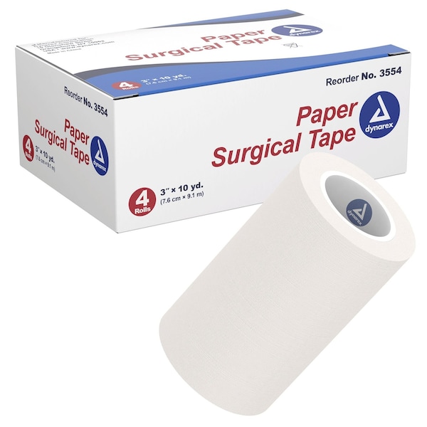 Dynarex Paper Surgical Tape, 3"x10 Yards, 48PK 3554 - main