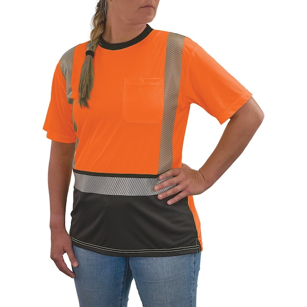 Ergodyne Hi-Vis Shirt, M, Orange, Short Sleeve 22323 - main