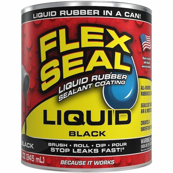 Flex Seal Leak Sealer 32 oz, Can, Black, Liquid LFSBLKR32 - main