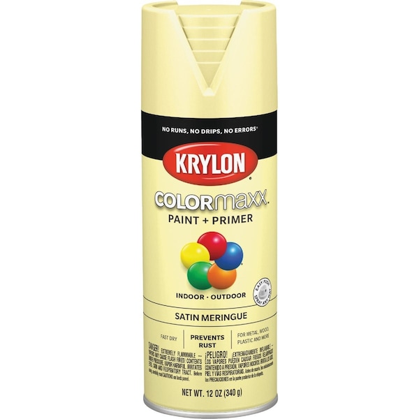 Krylon ColorMaxx 12 Oz. Satin Spray Paint Meringue K05570007 - main