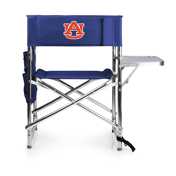 Picnic Time Family Of Brands NCAA Auburn Tigers Sports Chair with Side Table - Beach Chair 809-00-138-044-0 - main