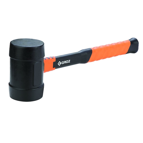 Groz Usa 14" Fiberglass Handle Black Rubber Mallet with 32 oz. Head EH/FG/2.5/14 - main