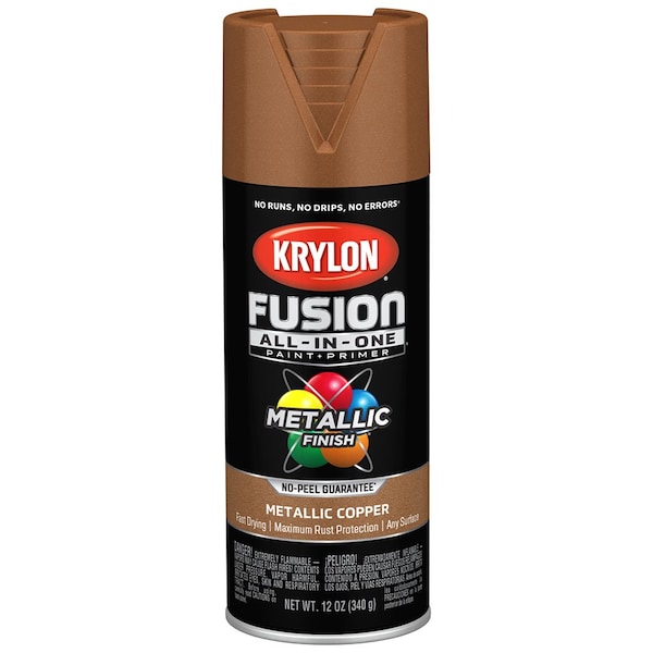 Fusion All-In-One 12 Oz Krylon Copper Paint & Primer Spray Paint, Metallic K02768007 - main