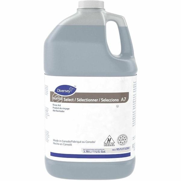 Diversey Dishwasher Rinse Additive, 1 gal, Blue, PK4 957273280 - main