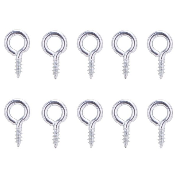 Prosource Screw Eye, 2 mm Dia Wire, 2.5 mm Thread, 15/64 in L Thread, 5/8 in OAL, 25 lb Working Load, Steel LR-227-PS - main