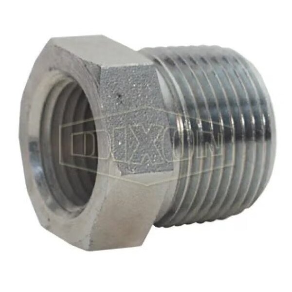 Dixon Hex Head Pipe Bushing, Carbon Steel, 1-11-1/2 x 2-11-1/2 in Nominal, MNPT x FNPT End Style, Zinc Pla 5406-32-16 - main