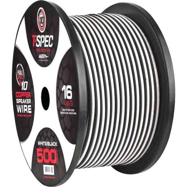 Metra Electronics 16 AWG 250 FT WHIT/BLACK OFC SPEAKER WIRE - V10 SERIES V10SW16250-WB - main